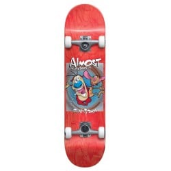 Almost Ren & Stimpy Boxed Premium Red 8.0" Skateboard Complete