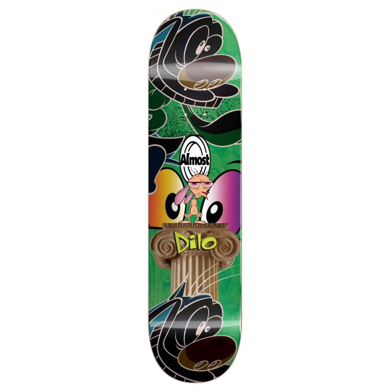 Almost Dilo Ren & Stimpy Mixed Up R7 Multi 8.375" Skateboard Deck