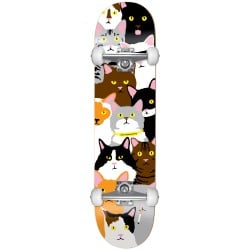 Enjoi Cat Collage Youth Fp Multi 7.0" Skateboard Complete