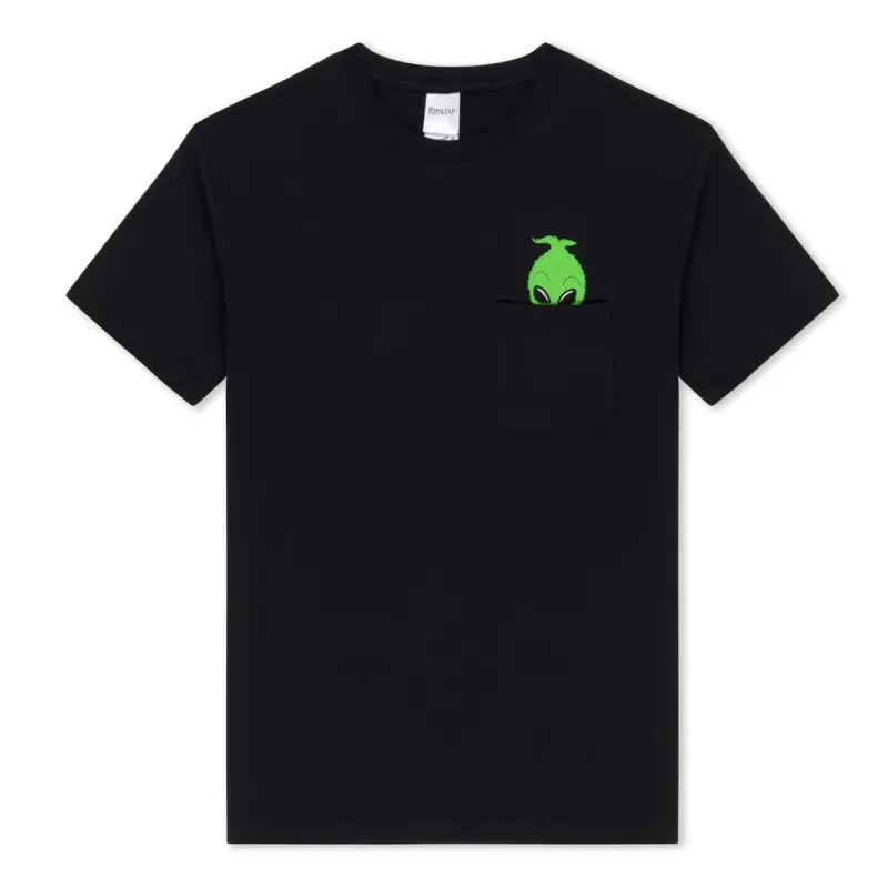 RIPNDIP Bah Humbug Pocket T-Shirt Black