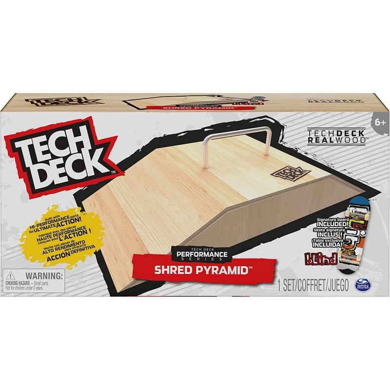 Tech Deck Wood Shred Pyramid Fingerboard Ramp
