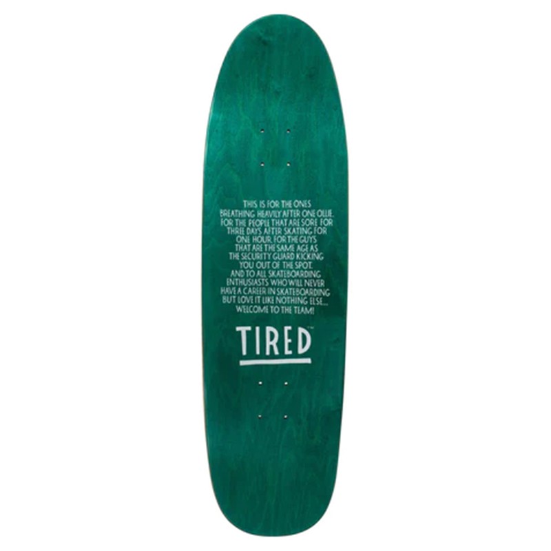 Tired Motercycle Shaped 9.125" Old School Skateboard Deck