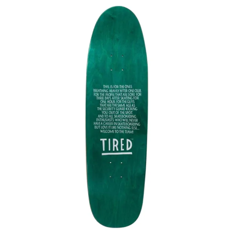 Tired Motercycle Shaped 9.125" Old School Skateboard Deck