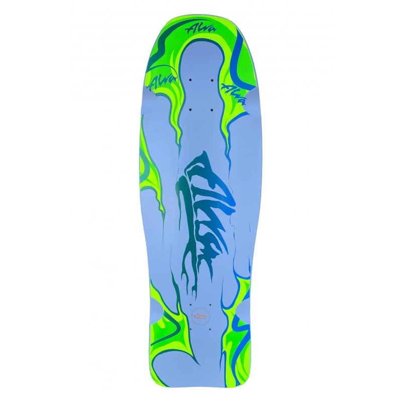 Alva Aggression Fish Grey/Green - Old School Skateboard Deck