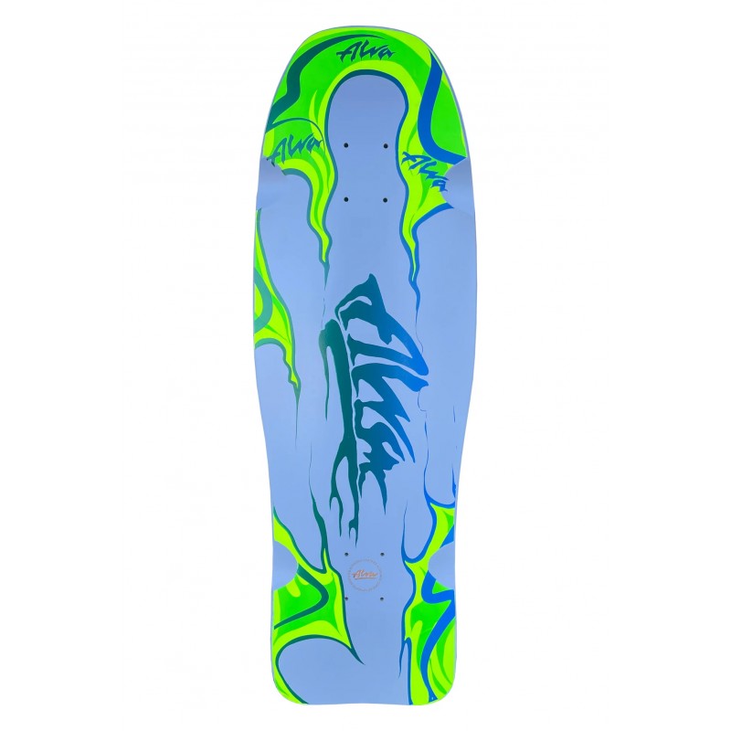 Alva Aggression Fish Re-Issue Grey/Green - Old School Skateboard Deck