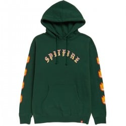 Spitfire Old E Bighead Fill Sleeve Hoodie Dark Green/Gold