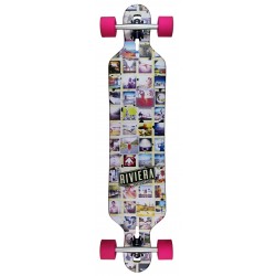 Riviera Mosaic Drop Through Longboard Deck - WF