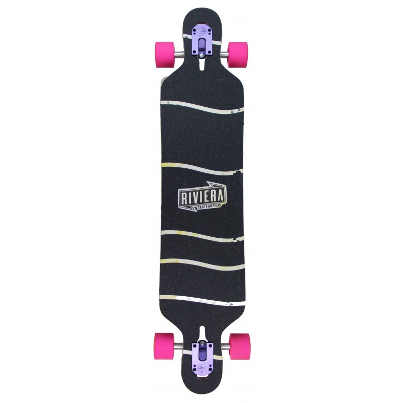 Riviera Mosaic Drop Through Longboard Deck - WF