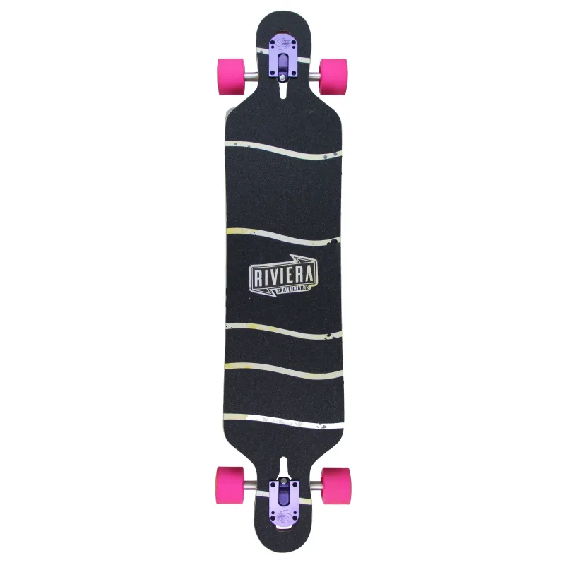 Riviera Mosaic Drop Through Longboard Deck - WF