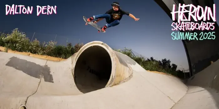 Delton Dern skata in un ditch con grab sopra un tunnel