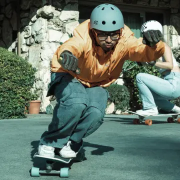 A guy shreadding on a Loaded deck