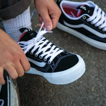 Black and white vans