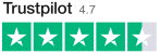 4.7 Star Rating at Trustpilot