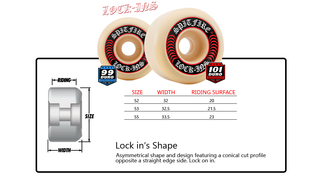 Buy spitfire lock ins wheels