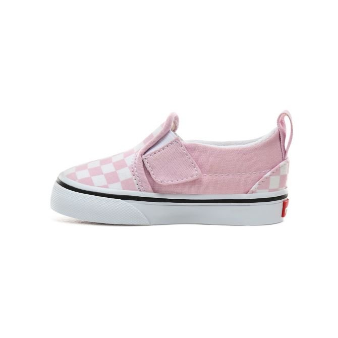 Koop Vans Slip-On V Peuterschoenen Checkerboard Lila Sneeuw/Wit