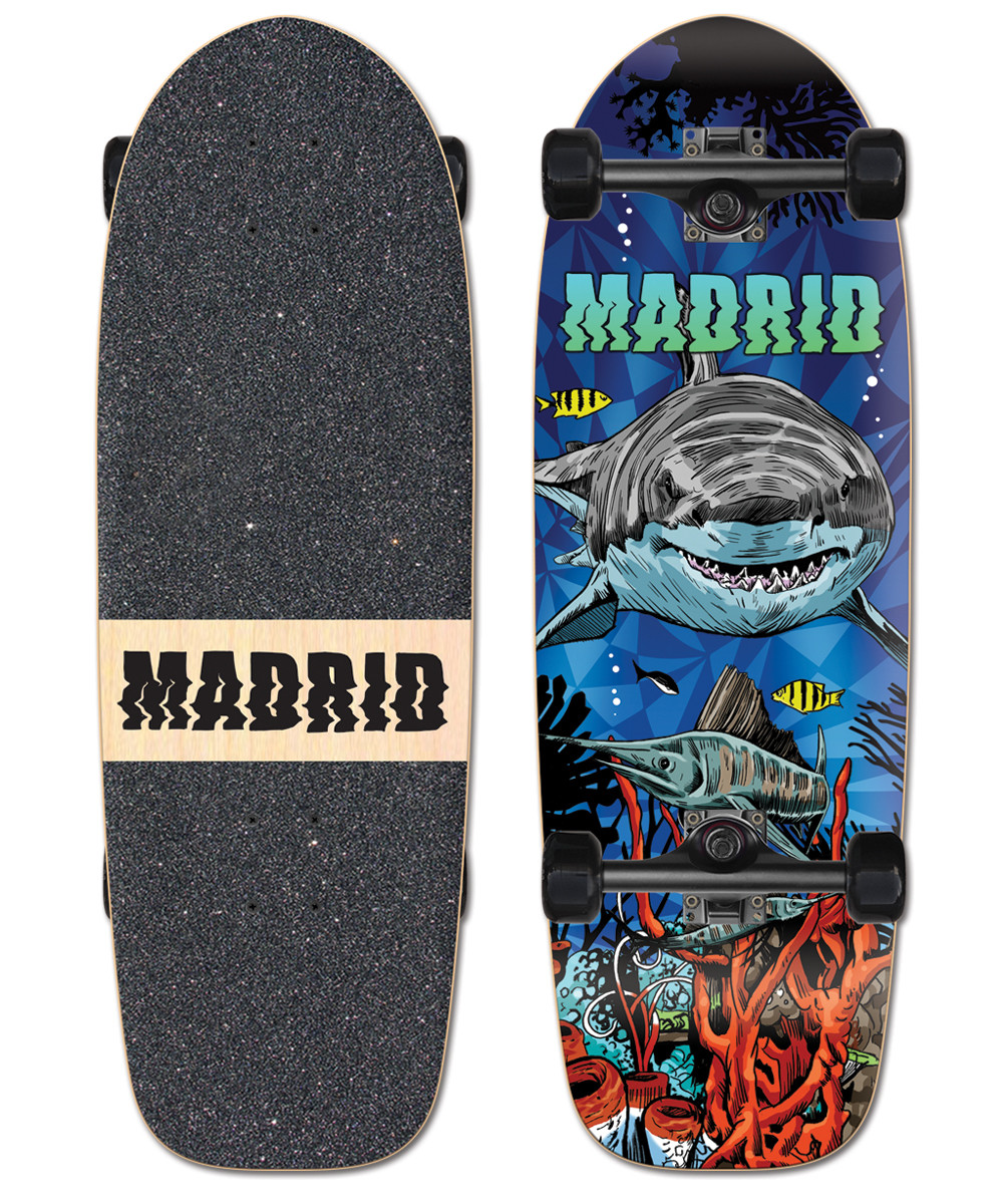 Buy Madrid Marty Shark 29” - Cruiser Skateboard Complete at the