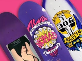 Alle oldschool Skateboard decks